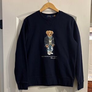 Polo by Ralph Lauren Black Sweater with Bear Motif